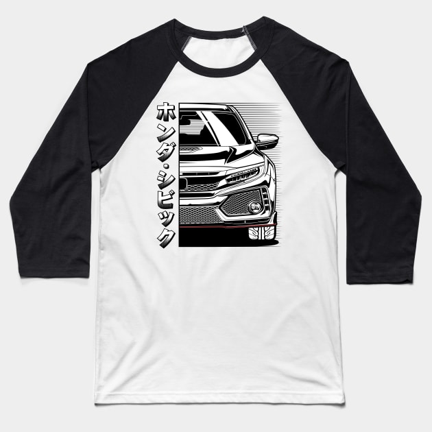 Civic Type R FK8 Baseball T-Shirt by idrdesign